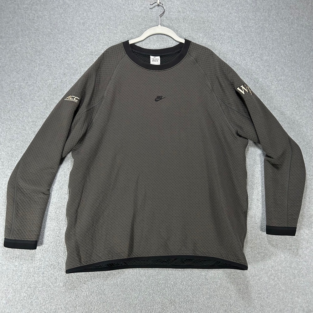 Wake Forest Nike Sweatshirt Tech Pack Mens XL Grey Therma-FIT ADV Gorpcore